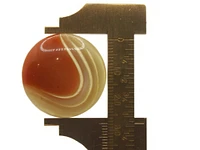 4 28mm Two Tone Round Brown Vintage Lucite Plastic Flatback Cabochons