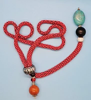 Handmade Unisex necklace - Tie style, adjustable