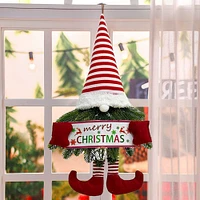 Large Santa Gnome Christmas Wreath for Outdoor Decor