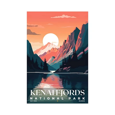 Kenai Fjords National Park Poster, Travel Art, Office Poster