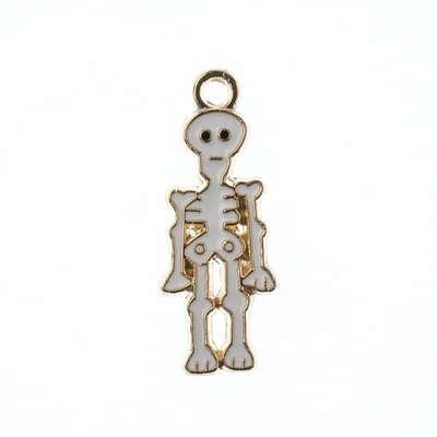 John Bead Sweet & Petite Skeleton Halloween Charms, 10pcs