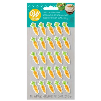 Carrot Icing Decorations, 25-Count