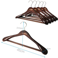 Solid Wood Suit Hanger Clothes 5 packs