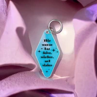 This Woman Has Drive Wisdom and Vision Iridescent Blue Purple Keychain | Gifts for Her, Retro Keychains, Funny Keychains, Car Keys Home Keys