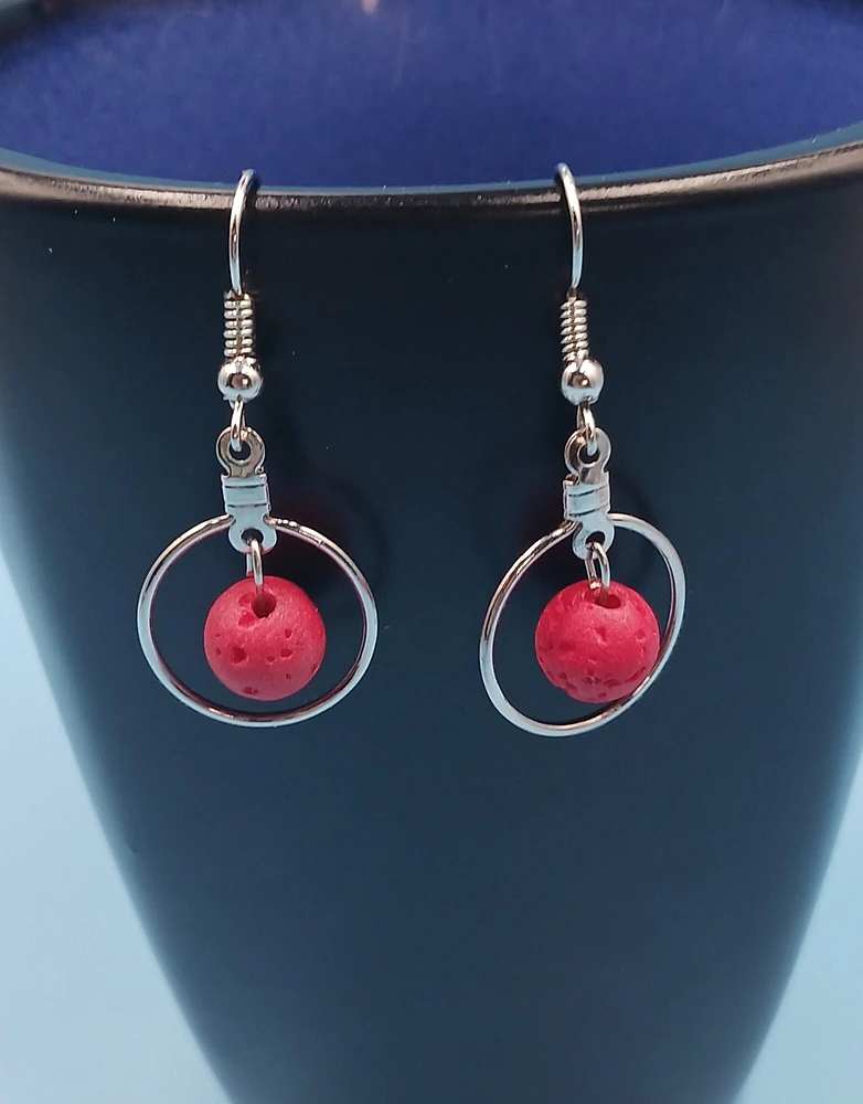 Essential Oil Lava Stone Aromatherapy Earrings