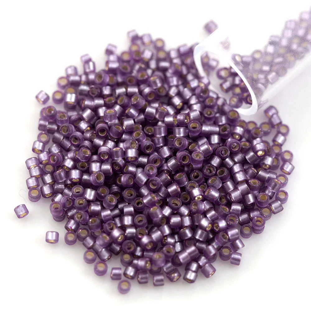 Miyuki Delica Seed Bead 11/0 Silver Lined Semi-Matte Dusty Lilac