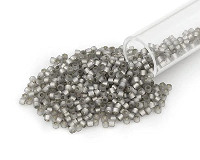Miyuki Delica Seed Bead 11/0 Silver Lined Grey