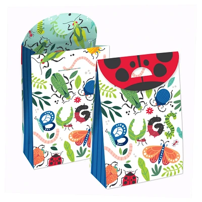 Big Dot of Happiness Buggin' Out - Bugs Birthday Gift Favor Bags - Party Goodie Boxes - Set of 12