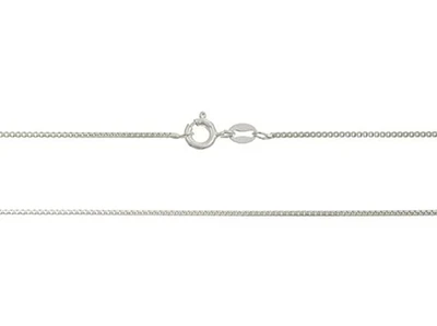 JewelrySupply Sterling Silver Box Chain Box Chain .8mm Thickness 16" Length