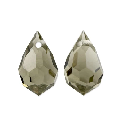 Preciosa Crystal 681 Drop Pendant 10x6mm Black Diamond (Package of 5)