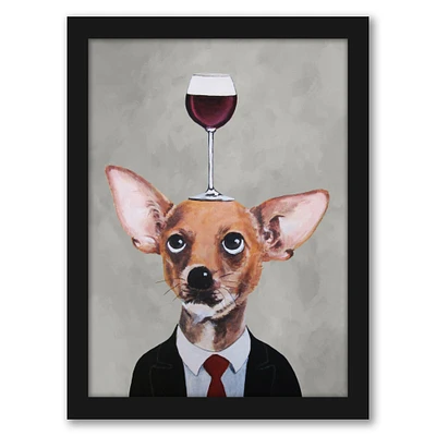 Chihuahua With Wineglass by Coco De Paris Frame  - Americanflat
