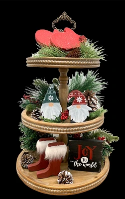 Christmas Tiered Tray Decor, Christmas Gnomes for Tier Tray