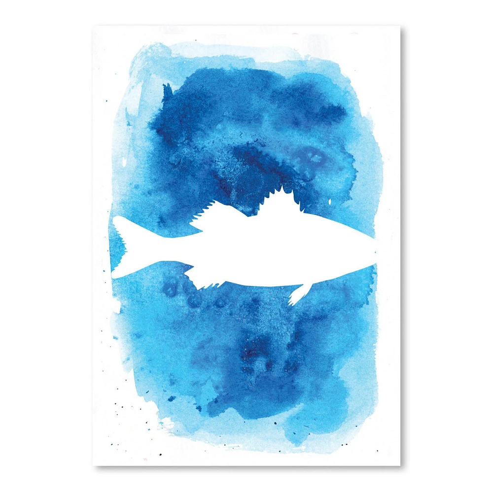 Watercolor Blue Sea Bass by Jetty Home  Poster Art Print - Americanflat