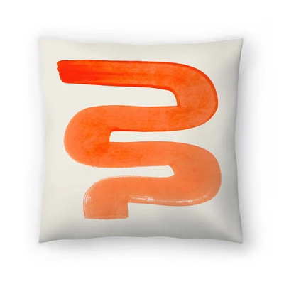 Orange Unsure by Ejaaz Haniff Americanflat Decorative Pillow