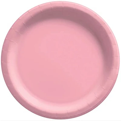 7" New Pink Round Paper Plates