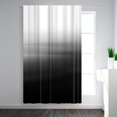 Abstract Black by Emanuela Carratoni Blackout Rod Pocket Single Curtain Shade Panel 50x84
