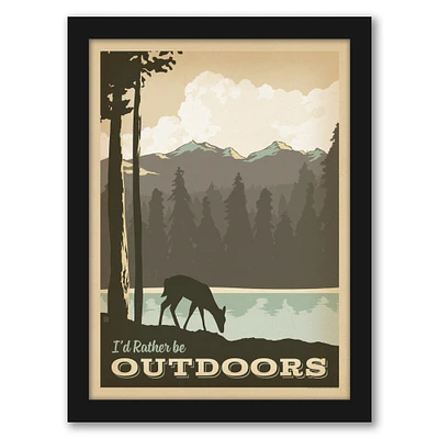 Lake Id Rather Be Outdoors by Anderson Design Group Frame  - Americanflat