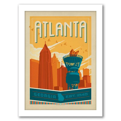 Asa Atlanta by Anderson Design Group Black Framed Print - Americanflat