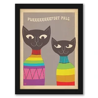 Mod Cats by Anderson Design Group Black Framed Print - Americanflat