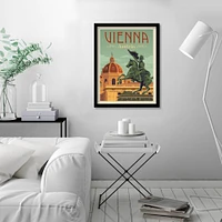 Austria Vienna by Joel Anderson Black Framed Print - Americanflat