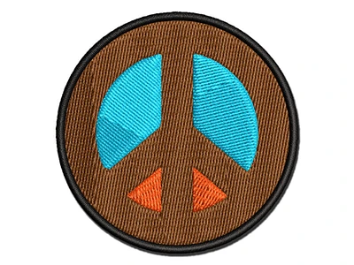 Peace Symbol Bold Multi-Color Embroidered Iron-On Patch Applique