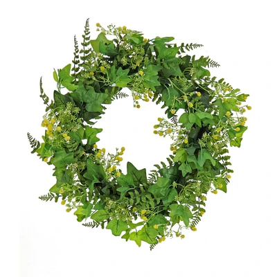 24" Ivy and Fern Spring Wreath