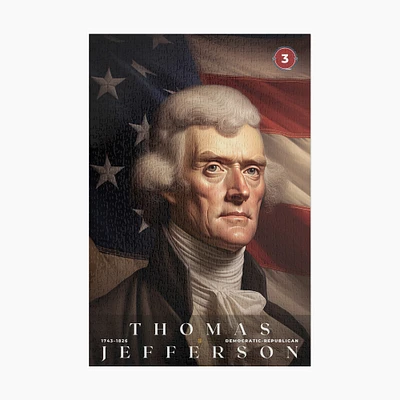Thomas Jefferson Jigsaw Puzzle, Family Game, Holiday Gift | S4