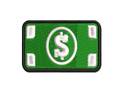 Money Cash Bills Multi-Color Embroidered Iron-On Patch Applique