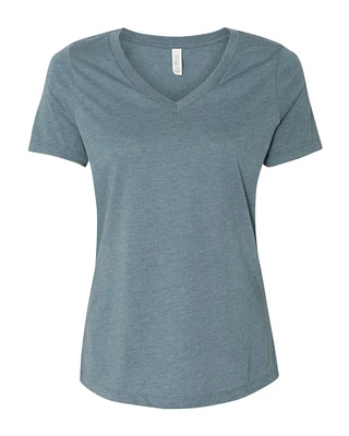 BELLA + CANVAS® - Women's best Relaxed Heather CVC V-Neck Tee | 4.2 oz./yd², 52/48 Airlume combed and ring-spun cotton/polyester fleece | Dress Your Little Fashionista in Trendsetting Style with Our Collection of Adorable and Comfy Girl's T-Shirts!