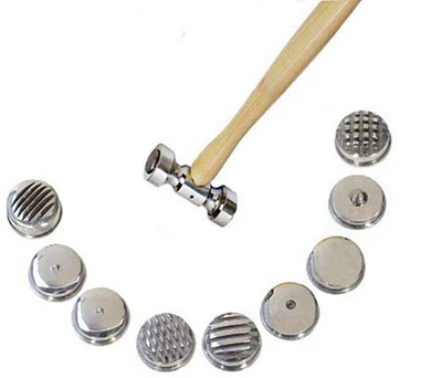 Kitcheniva Interchangeable Texturing Jeweler Hammer Heads 9 In 1
