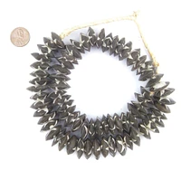 Batik Bone Beads - Full Strand of Fair Trade African Beads - The Bead Chest (Saucer, Star Design)