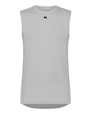 Russell Athletic - CoolCore Compression Tank Top | 84/16 polyester/spandex elastane Xtreme compression cloth | 92/8 polyester/elastane stretch mesh inserts on underarm | Unleash Your Style with Our Trendy Sleeveless shirt