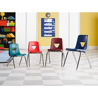 Lorell Stacking Student Chair, 18-3/4" x 20-1/2" x 30", Wine