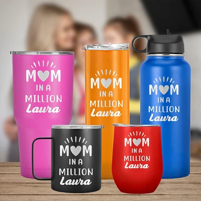 Mom in A Million Stainless Steel Customized Name Tumbler, Mother's Day Gift, Mugs for mothers day, Birthday Gift