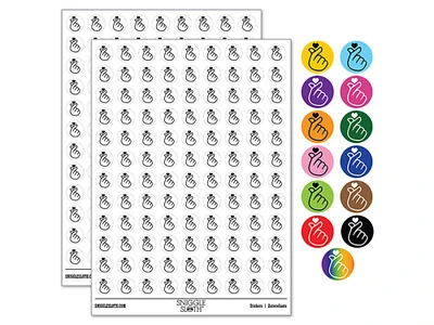 Heart Fingers Gesture of Love 0.50" Round Sticker Pack