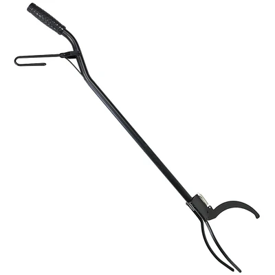 Sunnydaze 36 in Steel Spring-Loaded Firewood Log Grabber Claw by