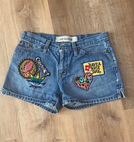 Vintage Levi's Jean Shorts| Upcycled Levi's| Vintage GAP | Patched Shorts| Vintage Denim| Patched Jeans| Can Customize Any Size