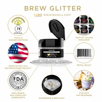 White Edible Glitter Dust for Drinks | Brew Glitter®