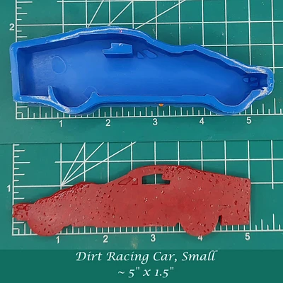 Dirt Racing Car - Small - Silicone Freshie MOld