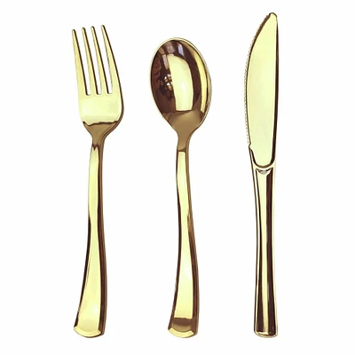 Crystals Disposable Plastic Cutlery Set