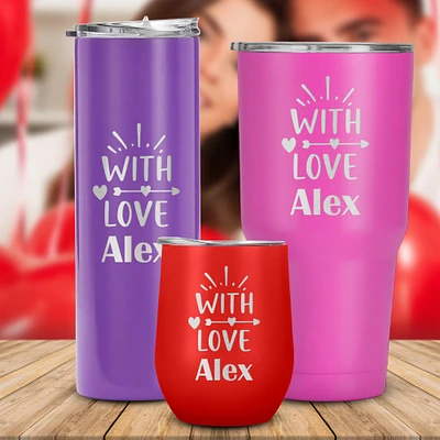 Customized Name With Love Tumbler, A unique Couple Gift, Girlfriend, Boyfriend