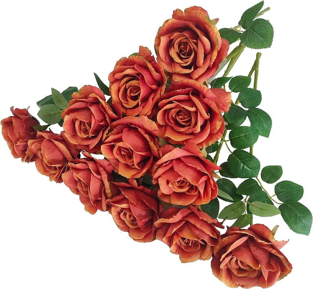 12 Pcs Artificial Roses for Wedding & Any Occasions