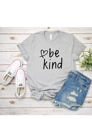 Be Kind T Shirt Heart T Shirt Graphic Tee Funny T Shirt Love T Shirt Be Kind Heart