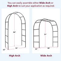 Adjustable Arbor Metal Garden Arch Trellis for Garden or Wedding Decor