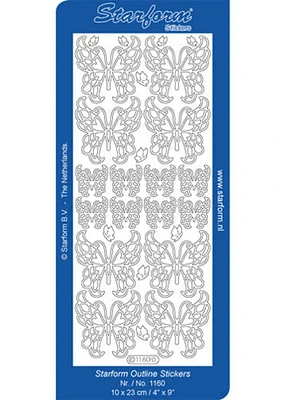 Starform Deco Stickers - Oriental Butterflies - Silver
