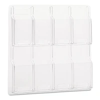 Safco Reveal Clear Literature Displays, 8 Compartments, 20.5w x 2d x 20.5h, Clear