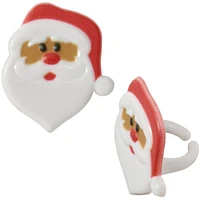 Santa Claus Cupcake Rings, 12ct