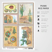 Ciao Bella  Rice Paper A4 Sonora Postal Stamps