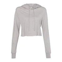 Women’s Triblend Crop Long Sleeve Hoodie | crop hoodie, fleece hoodie, white hoodie, cropped hoodie, hoodie for women |Fleece and Cropped Hoodie for Women - Experience Ultimate Comfort, Warmth and Style in Women's Crop Hoodies | RADYAN®