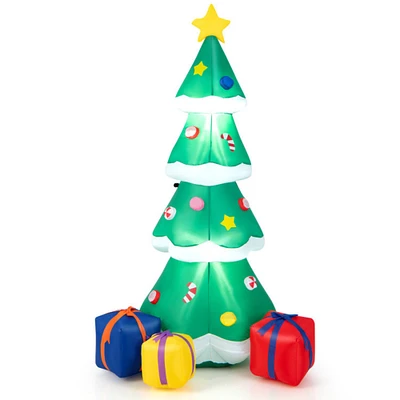 Christmas Decoration - 6 Feet Tall Blow up Christmas Tree with 3 Gift Boxes